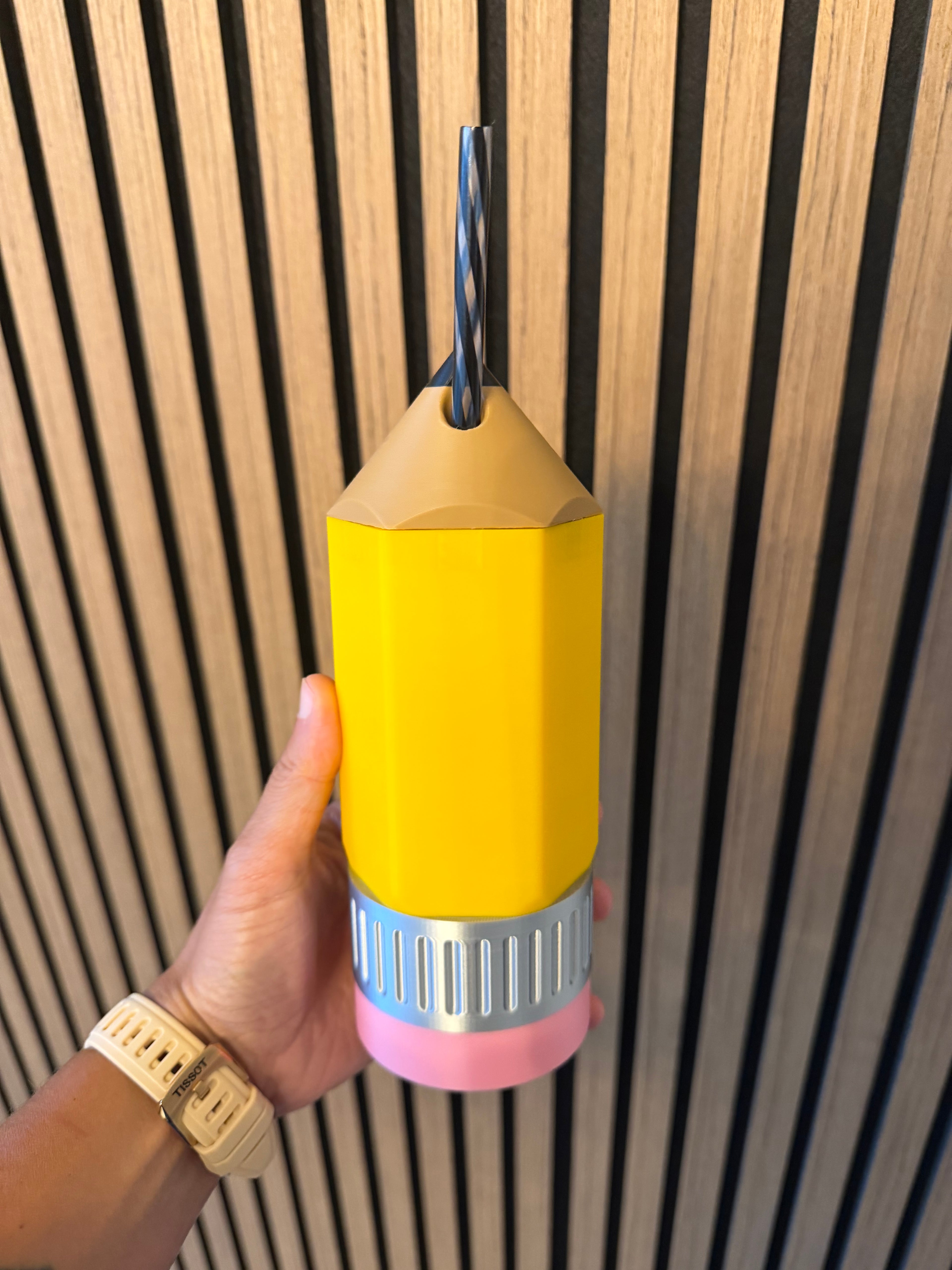 Slim can holder pencil