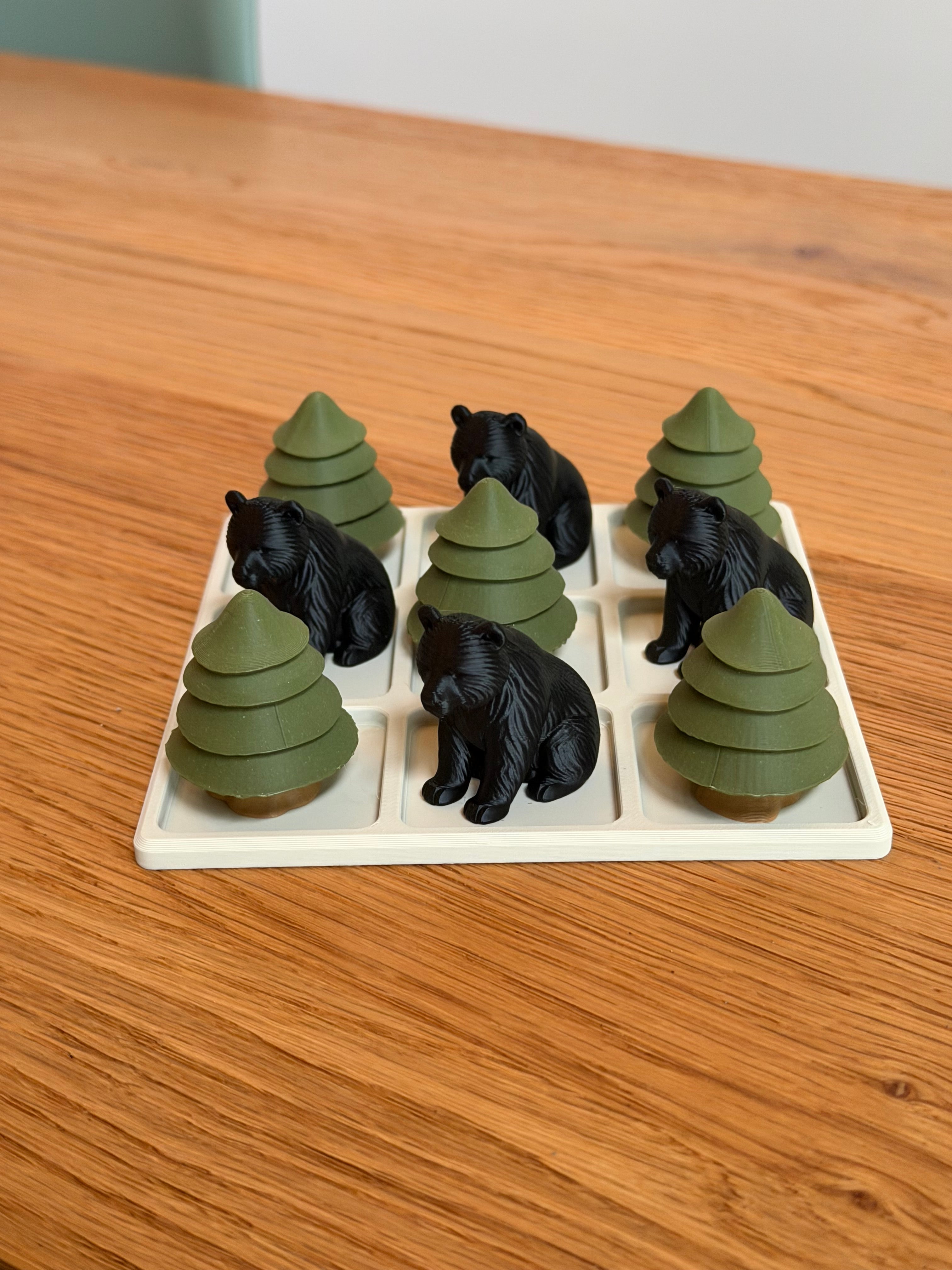 Small Bear  & Pine Tic-Tac-Toe