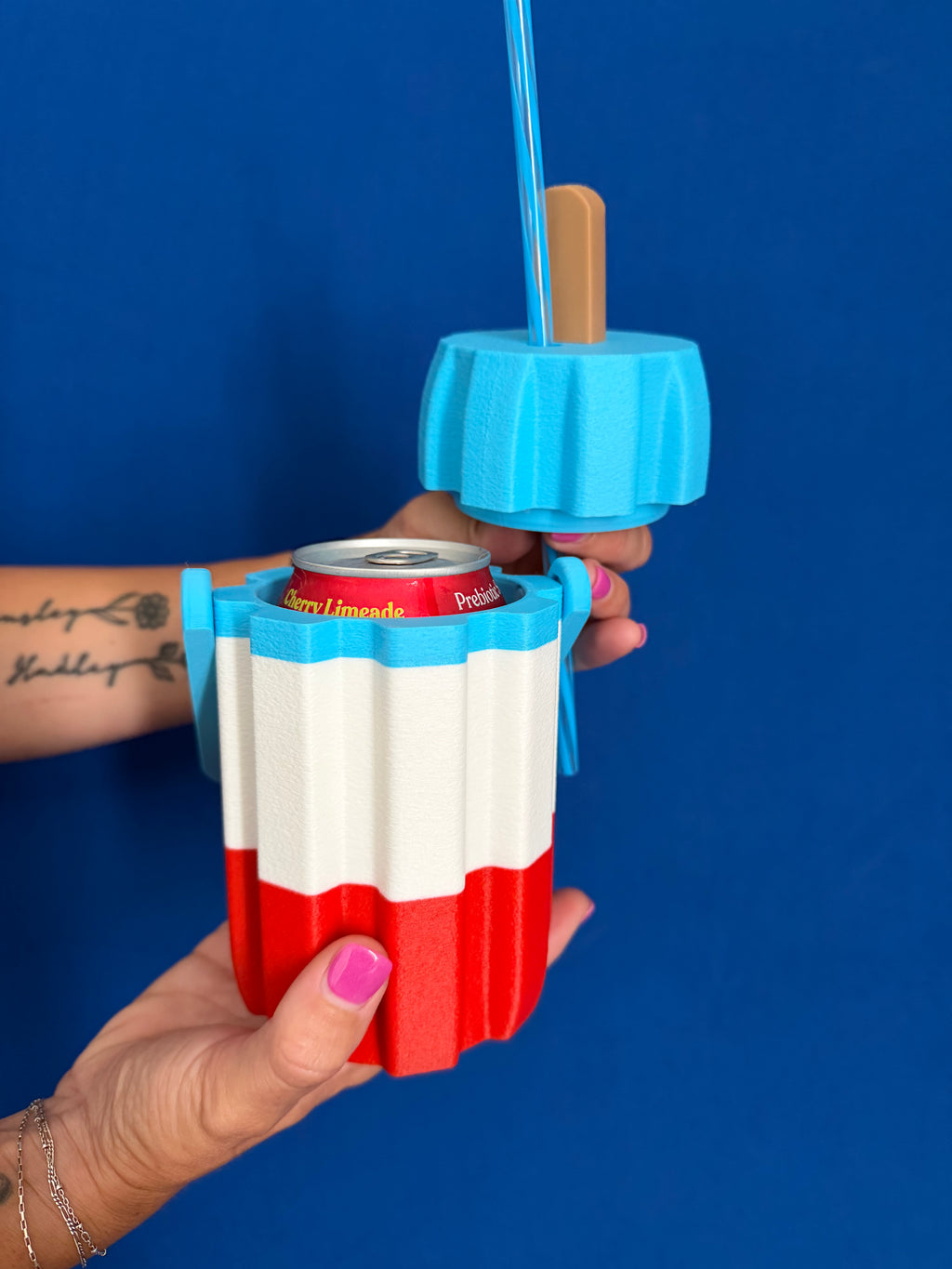 Popsicle Patriotic Canholder