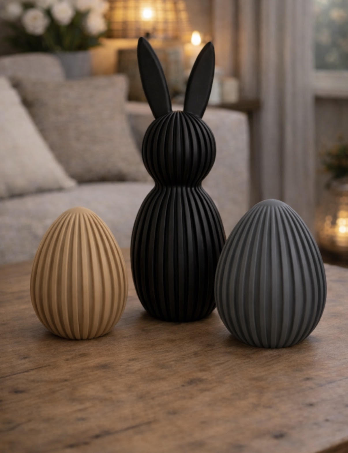 Bunny and Eggs Minimilist Decor